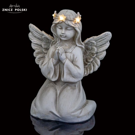 Ledowa figurka nagrobna modlącego się aniołka 5/20/XLT