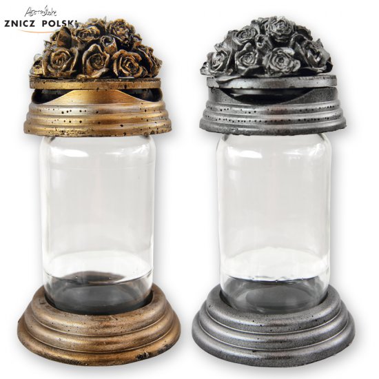 BUKIET - znicz artystyczny z wykończeniem z żywicy