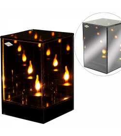 Znicz 3D LED KWADART RUHOMY PŁOMIEŃ