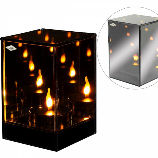 Znicz 3D LED KWADART RUHOMY PŁOMIEŃ