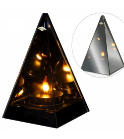 Znicz 3D LED TRÓJKĄT RUHOMY PŁOMIEŃ