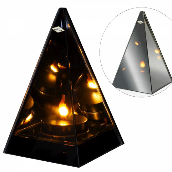 Znicz 3D LED TRÓJKĄT RUHOMY PŁOMIEŃ