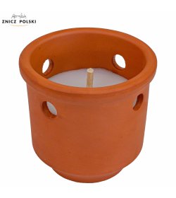 C120 - klasyczny tradycyjny mały znicz ceramiczny | znicze jak dawniej 
