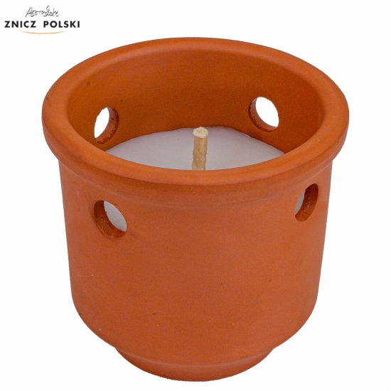 C120 - klasyczny tradycyjny mały znicz ceramiczny | znicze jak dawniej 