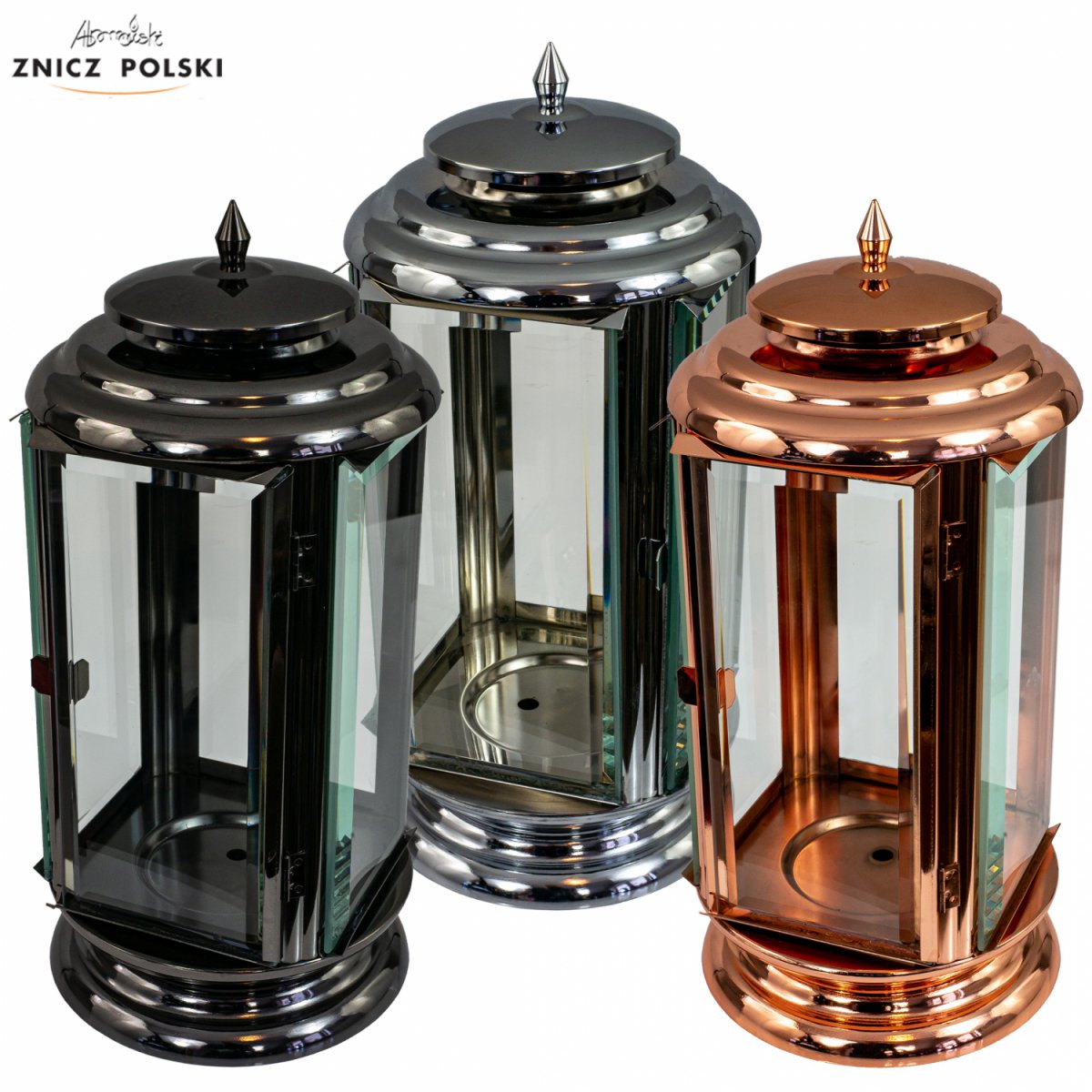 LATARNIA METAL OKRĄGŁA stalowy znicz z możliwością monatażu na stałe