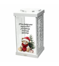 Znicz bożonarodzeniowy GRACJA biała MIŚ