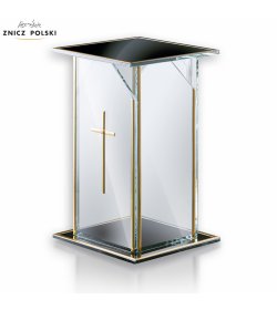 GLASS CK - wyjątkowa piękna szklana kapliczka z symbolem krzyża