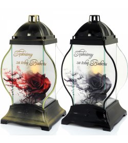 Znicz GLASS KULA RÓŻA BABCI