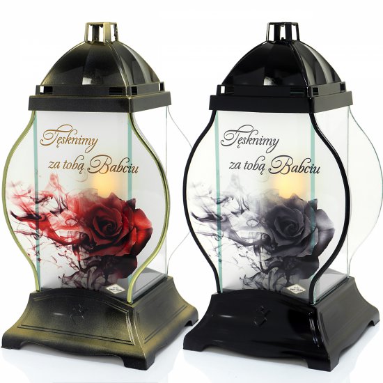 Znicz GLASS KULA RÓŻA BABCI