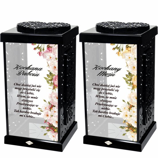 Znicz LATARNIA GRACJA z dedykacją dla mamy, taty, siostry, brata, babci, dziadka, żony lub męża