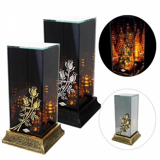 Znicz 3D ŻYWICA RÓŻA RT25119