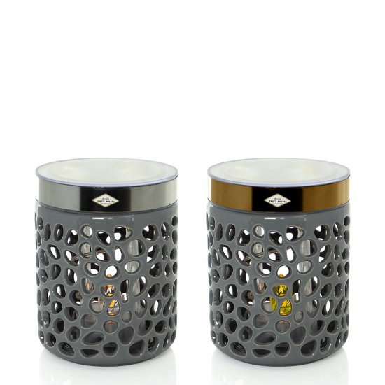 Znicz LATARENKA SOLAR CERAMICZNA SZARA 