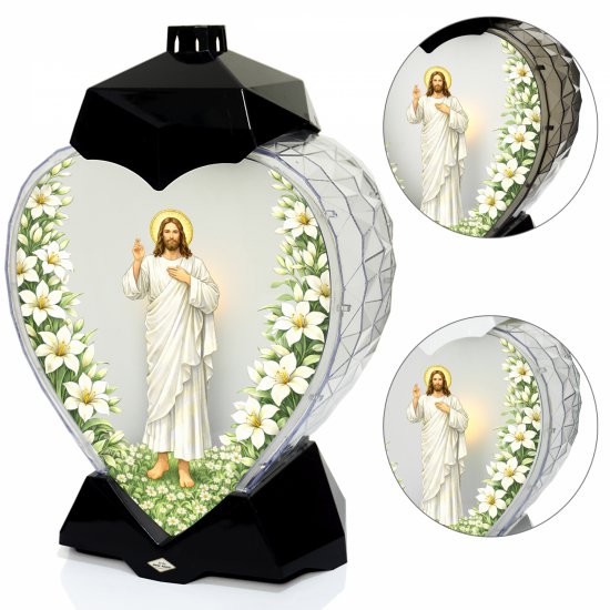 Znicz SERCE D Pan Jezus LILIE
