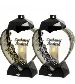 Znicz SERCE RÓŻA PNĄCA KOCHANEJ SIOSTRZE