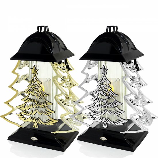 Znicz bożonarodzeniowy ZGM CHOINKA METALIK czarna